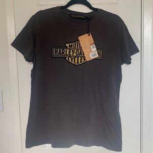 Harley-Davidson® Women's Flocked Logo Short Sleeve